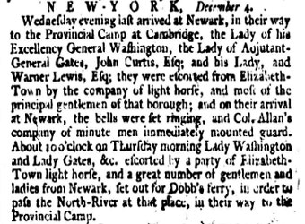 Copy of 1775 newspaper announcement