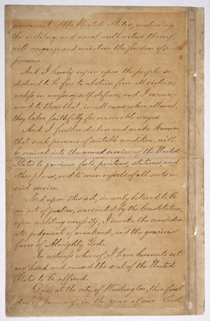 Page 4 of Emancipation Proclamation