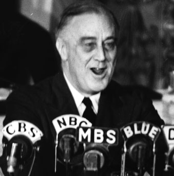 FDR giving a speech
