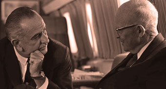 Lyndon Johnson and Dwight Eisenhower