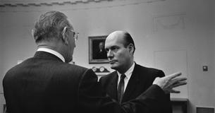 President Johnson and Nicholas deB. Katzenbach
