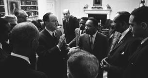 Hubert Humphrey with civil rights leaders