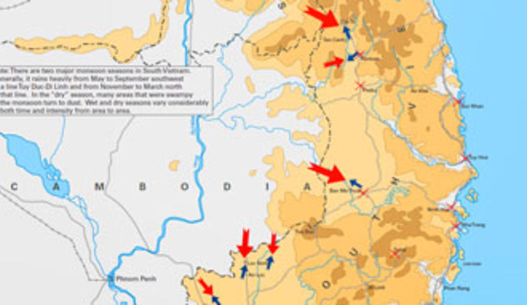 Map of Tet Offensive