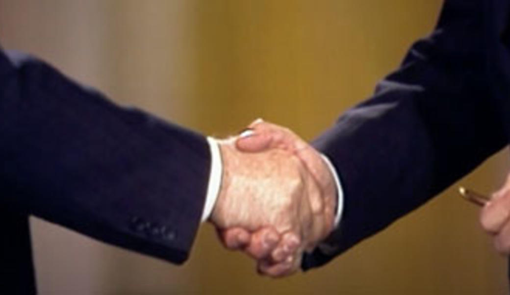 closeup of a handshake