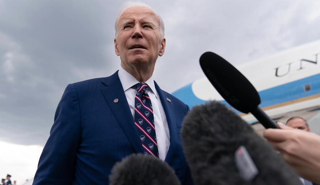 Joe Biden speaking to press