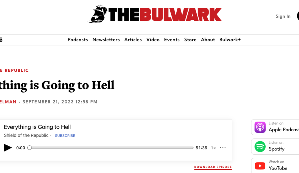 The Bulwark headline