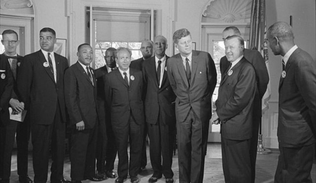 President Kennedy meets with civil rights leaders