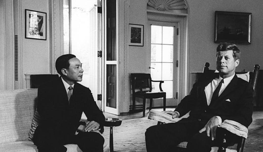 President Kennedy meets with Vietnamese Secretary of State in Charge of Security Coordination, Nguyễn Đình Thuận