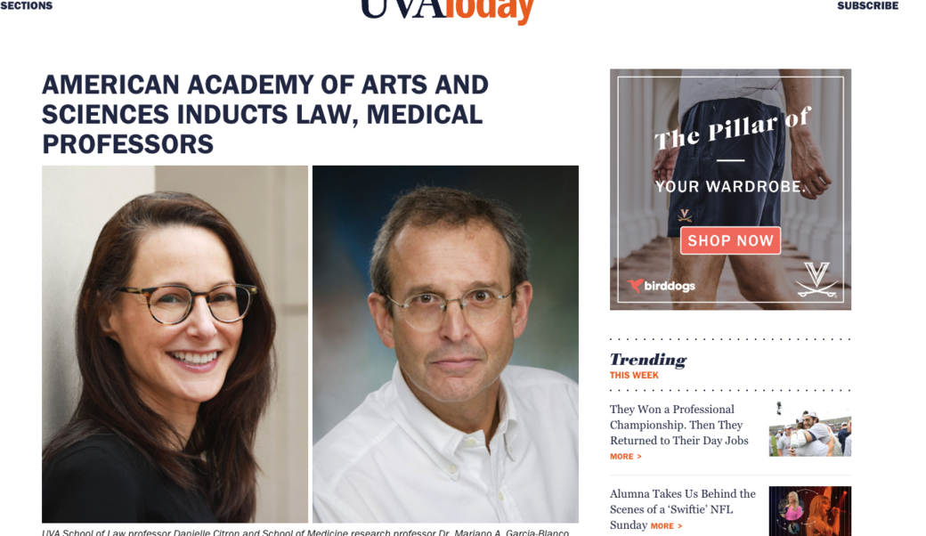 UVA Today headline