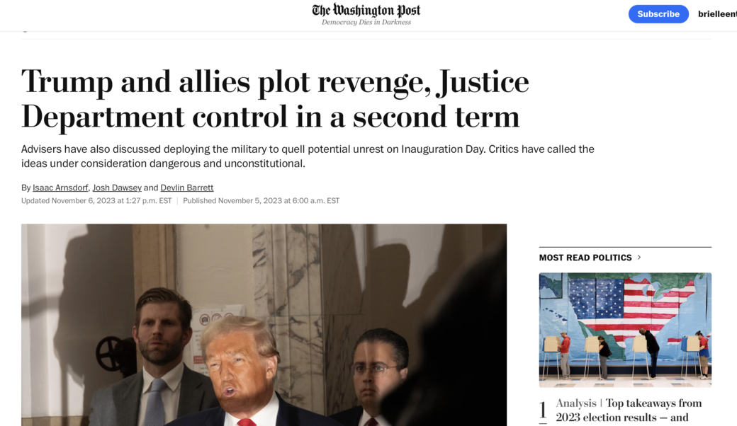 Washington Post headline