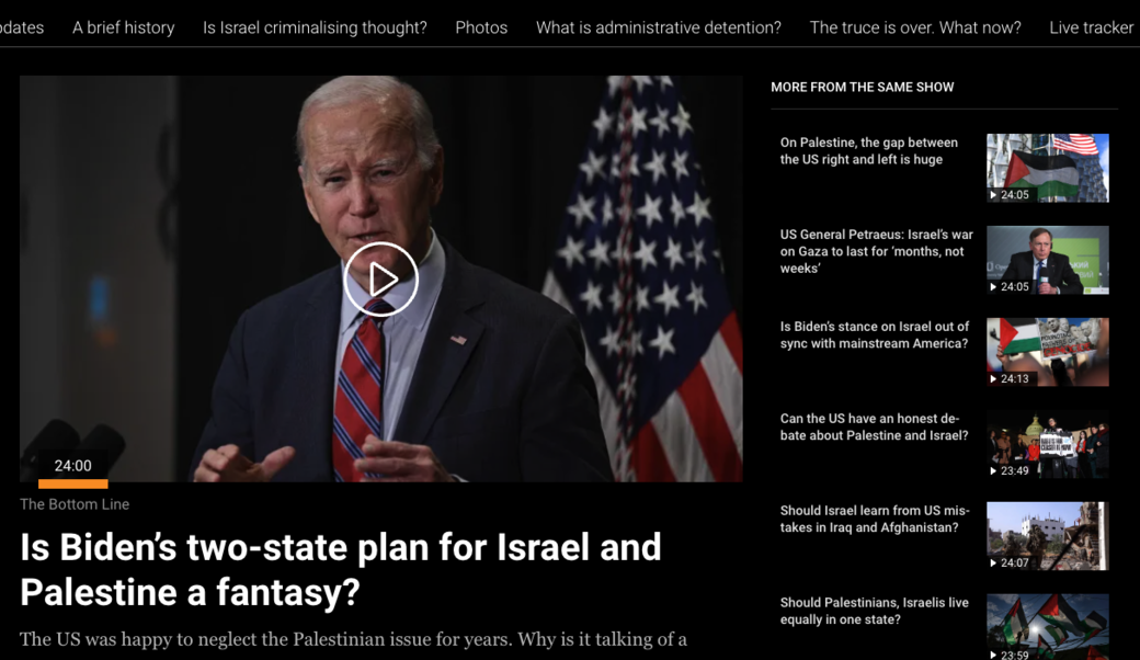 Al-Jazeera headline