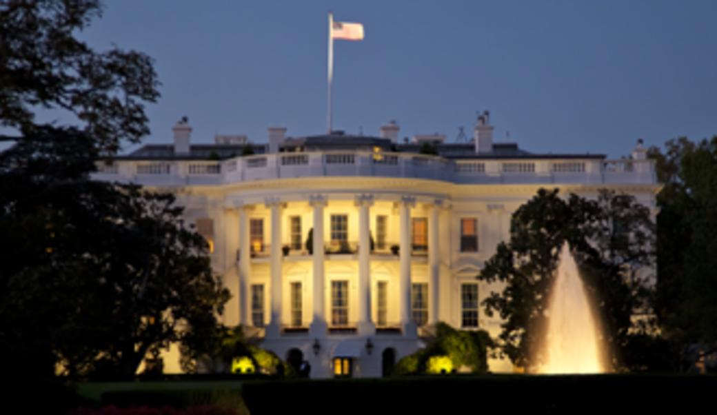 White House at night