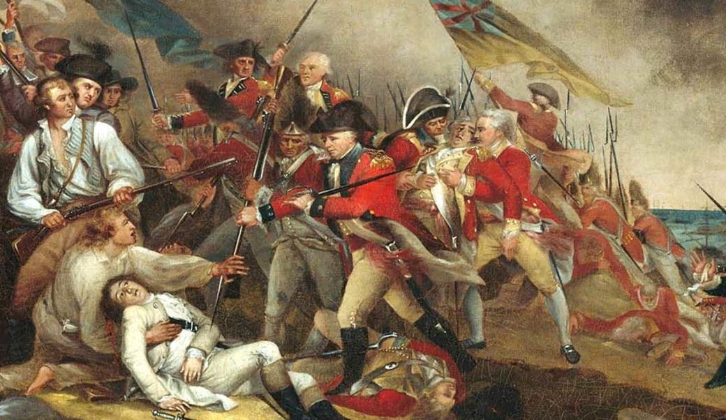 The Death of General Warren at the Battle of Bunker's Hill, June 17, 1775. Painting by John Trumbull.