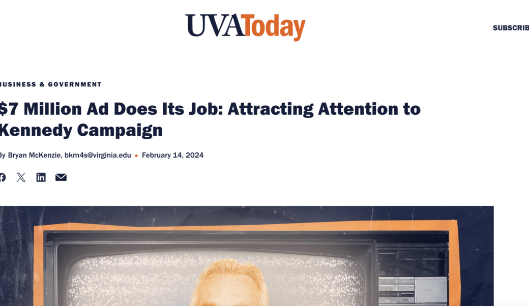 UVA today headline