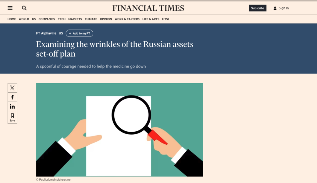 financial time headline