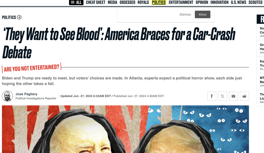 daily beast headline
