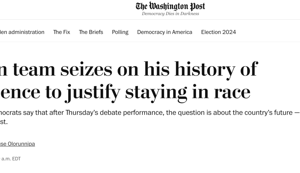 washington post headline