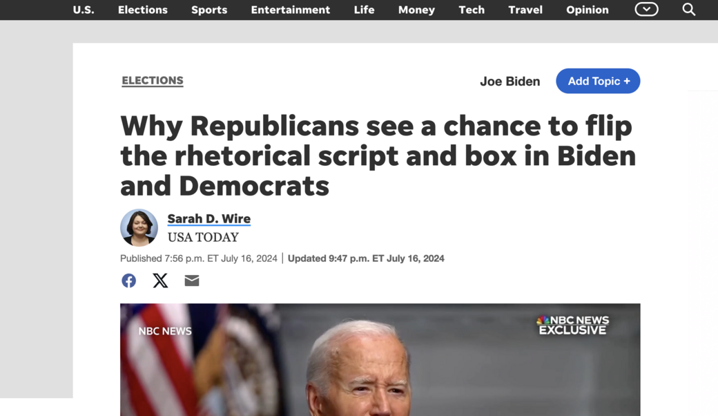 usa today headline