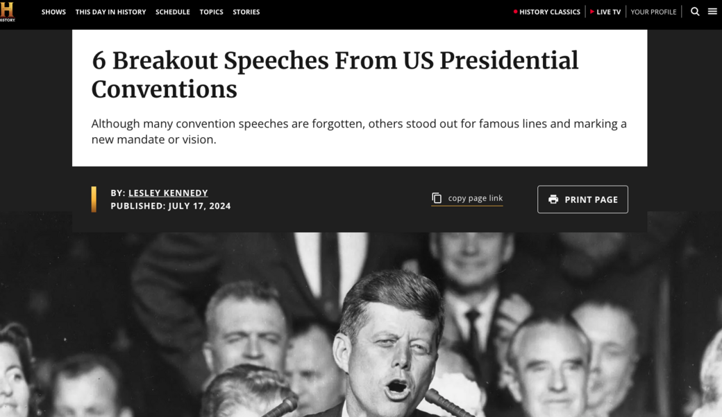 history headline