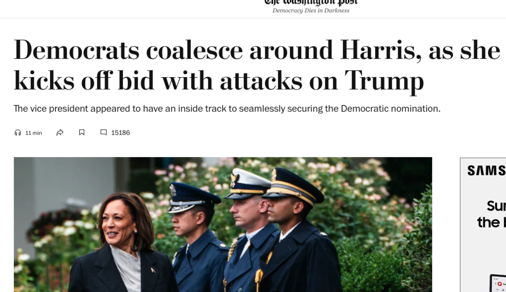 washington post headline