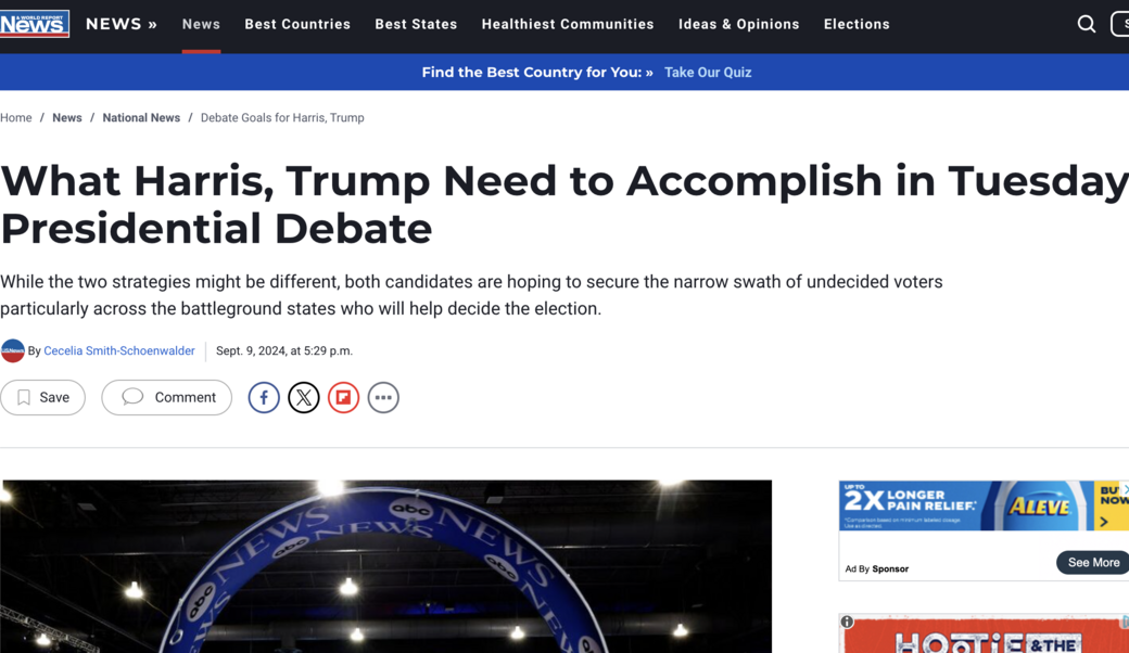 us news and report headline