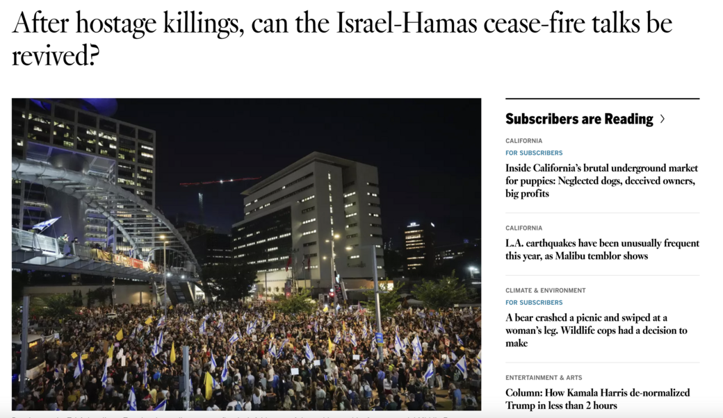 la times headline