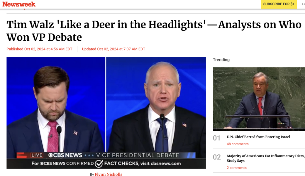 newsweek headline