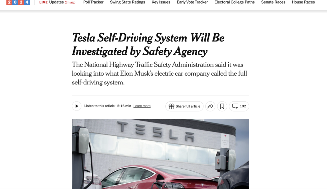 article headline