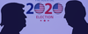 Trump Biden silhouettes