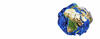 Crumpled up globe like crumpled up paper ball